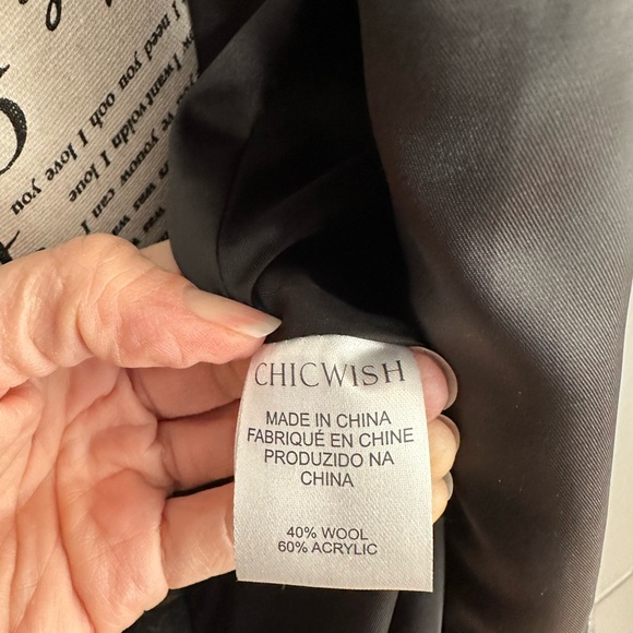 Chicwish wool blend wrap coat - Picture 7 of 9